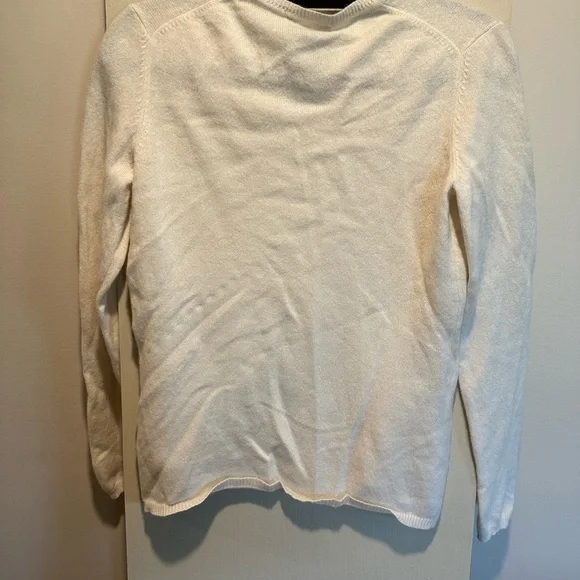 Club Monaco Cream Long Sleeve Notched Collar Shirt - Picture 3 of 4